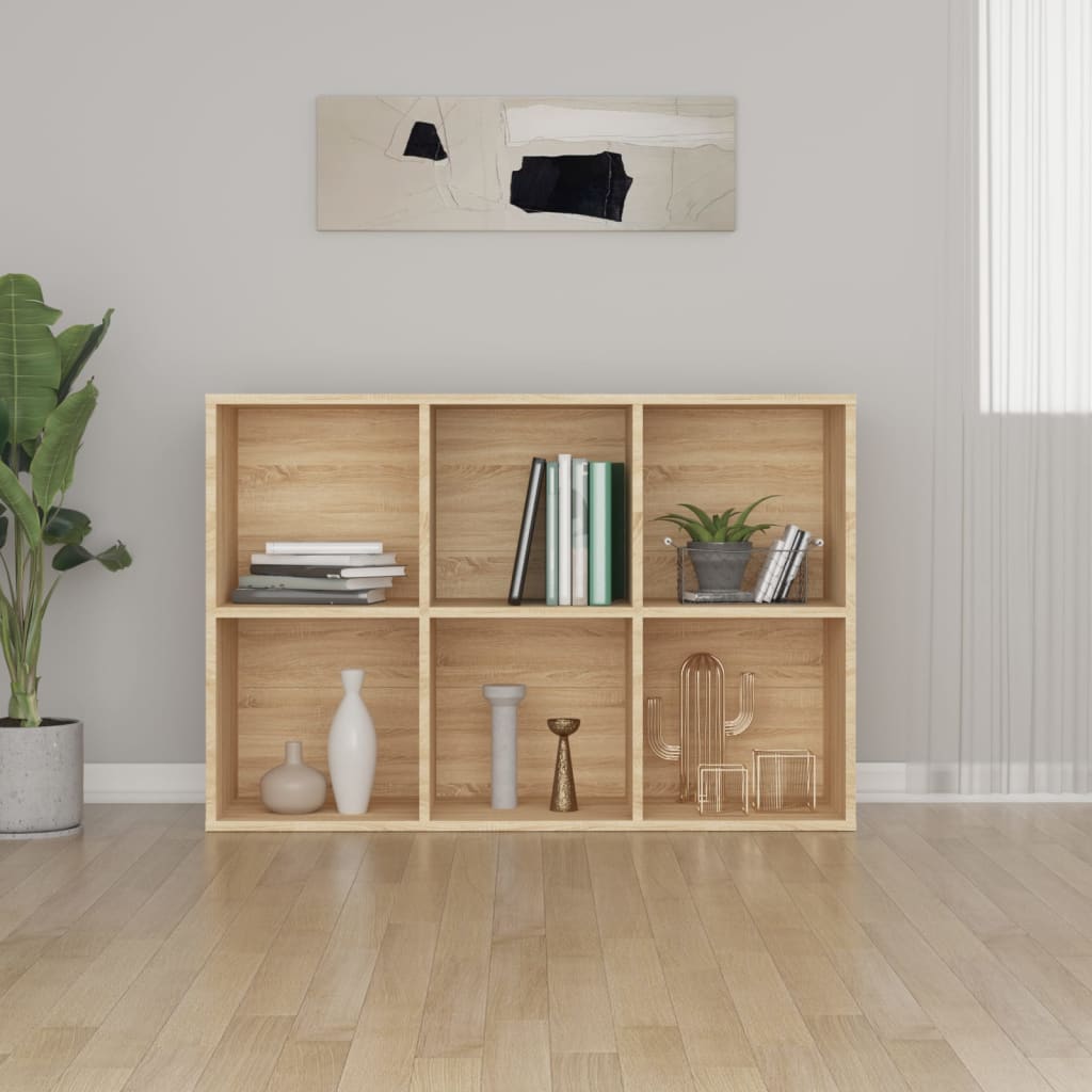 Bogreol/Skænk Sonoma Eg 66x30x98 cm Træ Materiale
