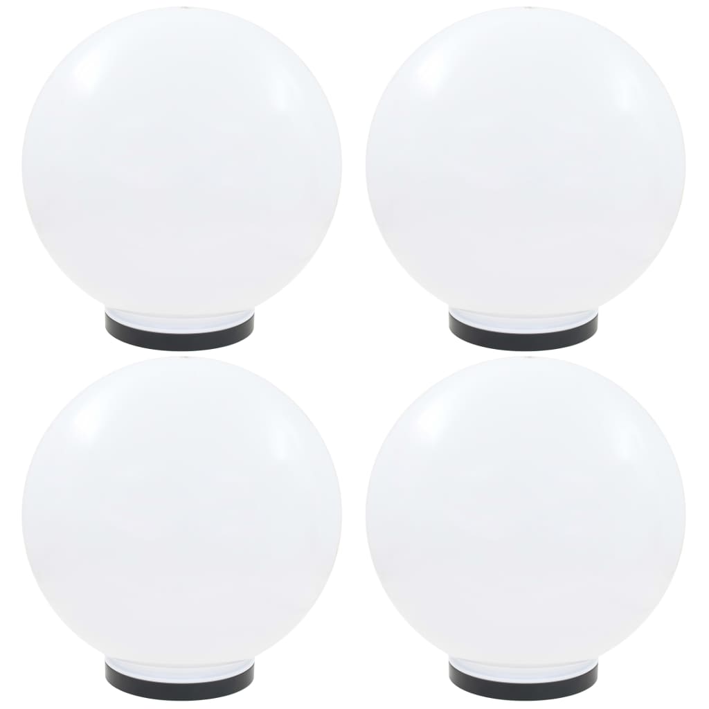 LED havelys 4 stk. Kugleformet 40 cm PMMA