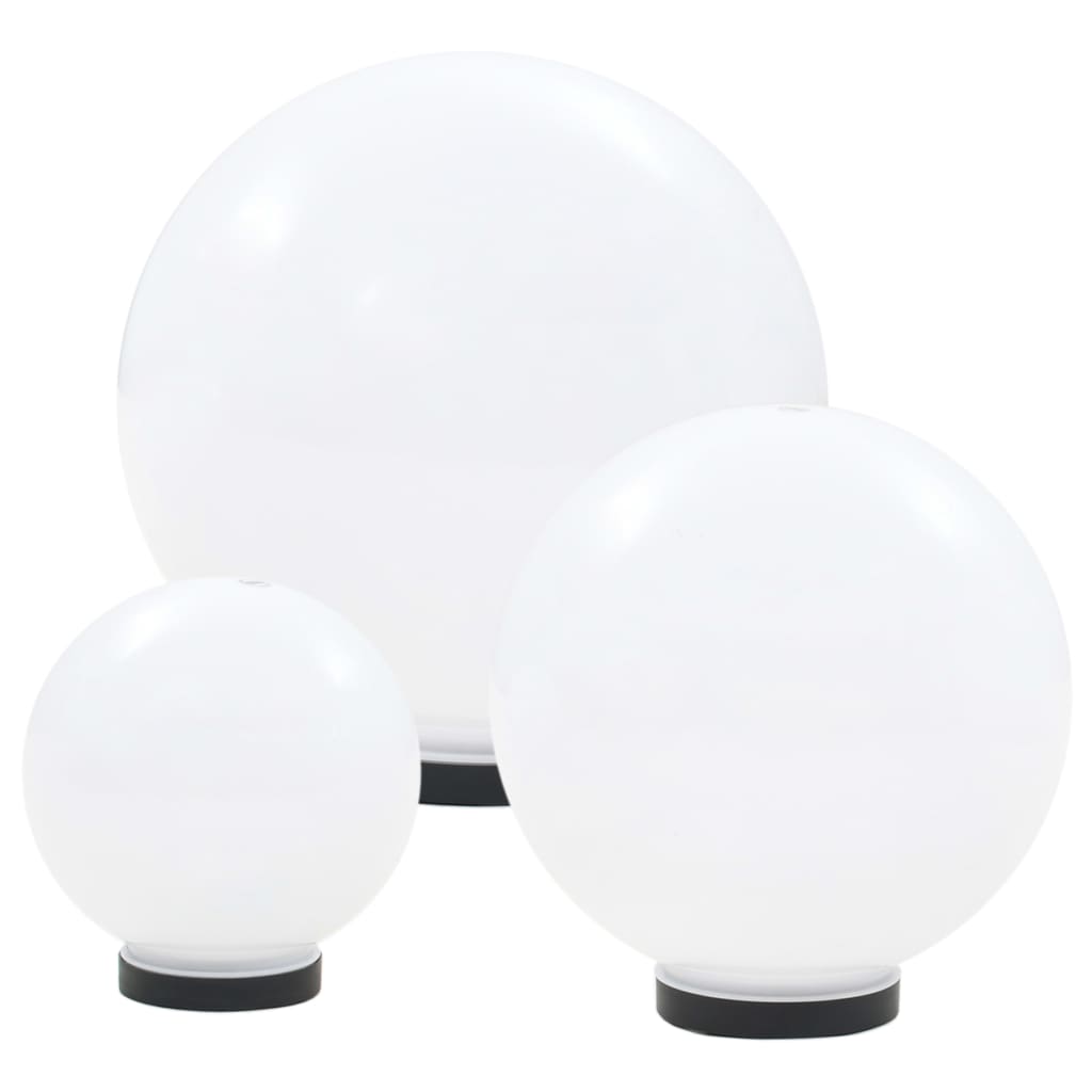 6 stk LED havelys sæt kugleformet 20/30/40 cm PMMA