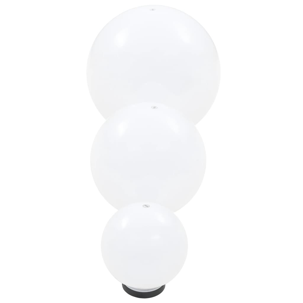 6 stk LED havelys sæt kugleformet 20/30/40 cm PMMA