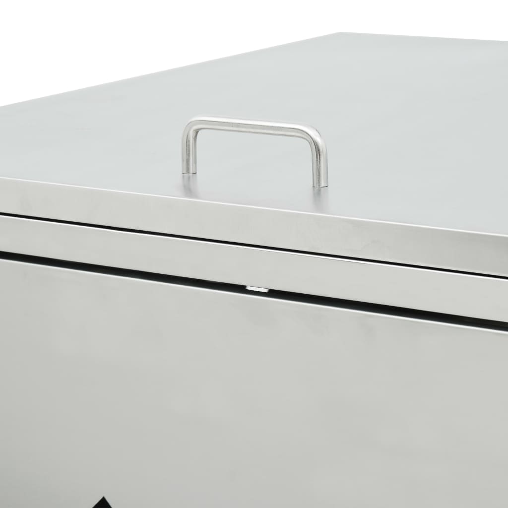 Skraldespand til 1 ton 240 L rustfrit stål