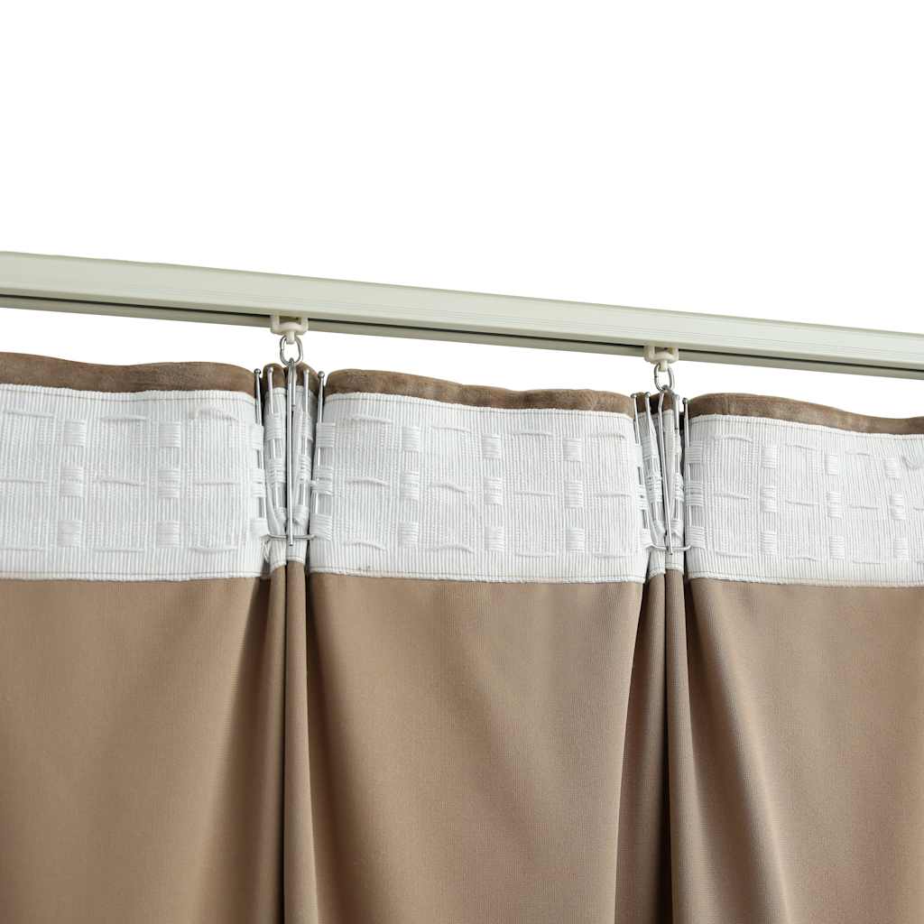 Verdunkelungsvorhang mit Haken Samt Beige 290 x 245 cm