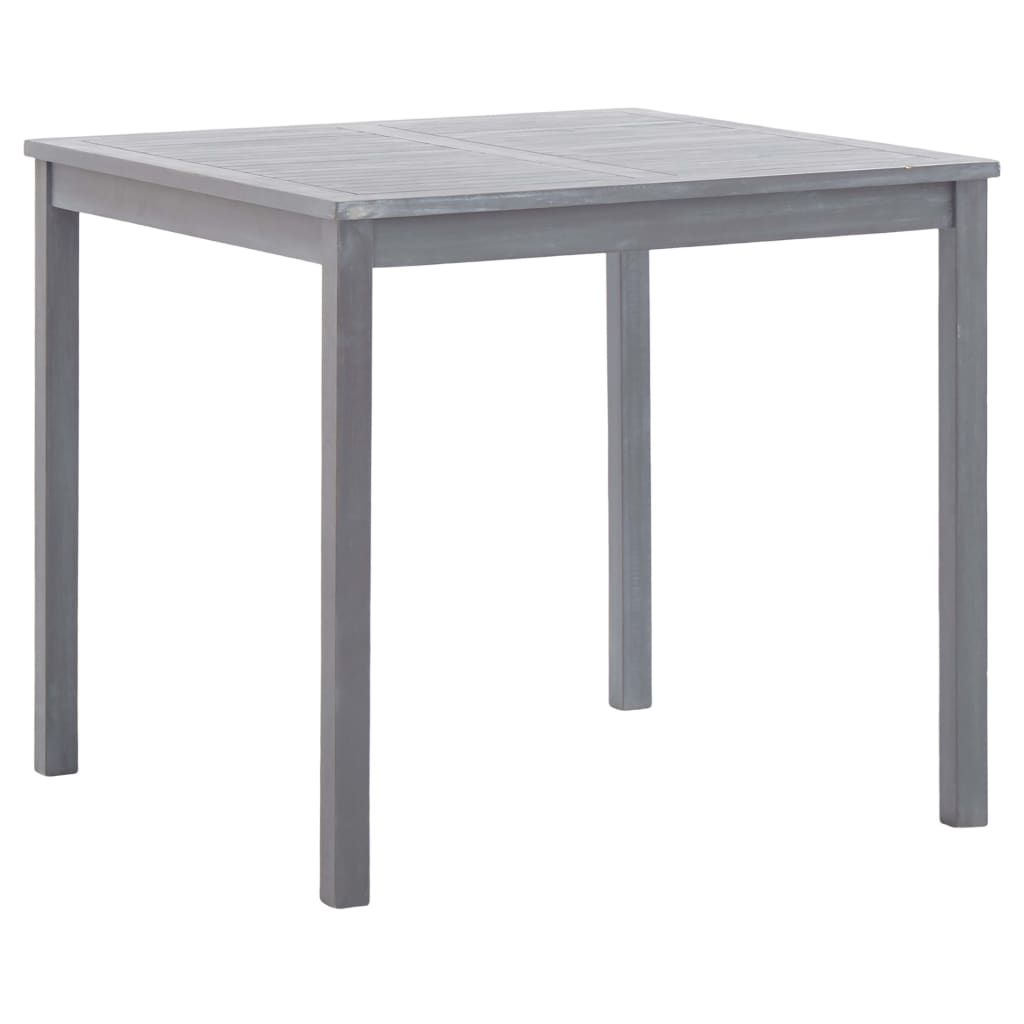Gartentisch Grau 80x80x74 cm Massivholz Akazie