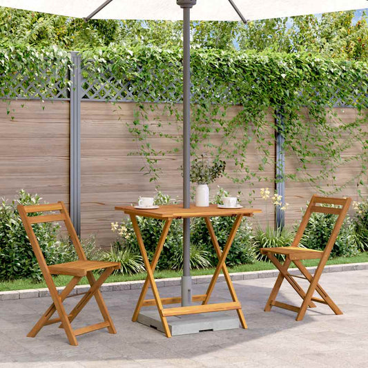Gartentisch Klappbar 70x70x75 cm Massivholz Akazie