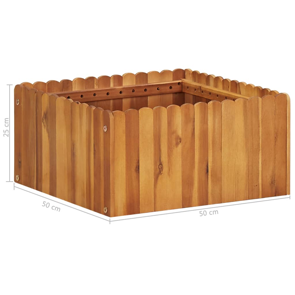 Havehøjbed 50 x 50 x 25 cm massivt akacietræ
