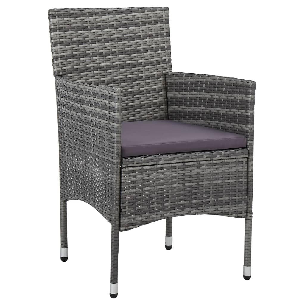 Have Spisestuestole 2 stk. Poly Rattan Grå