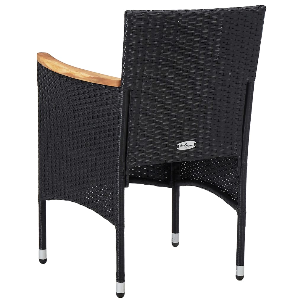 Have Spisestuestole 2 stk Poly Rattan Sort