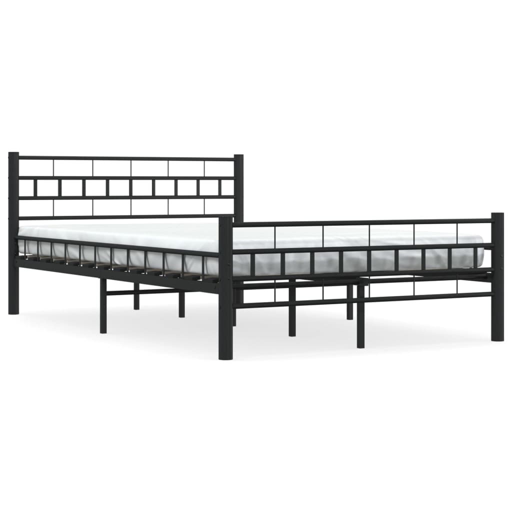 Bettgestell Schwarz Stahl 140×200 cm