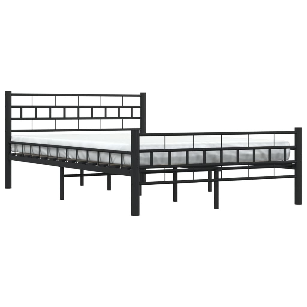 Bettgestell Schwarz Stahl 140×200 cm