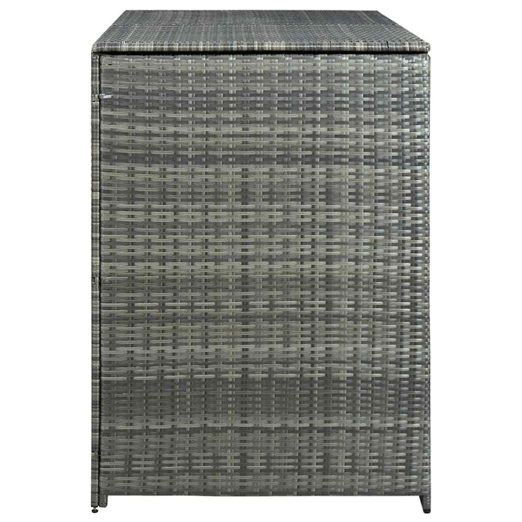 Skraldespand til 2 tons polyrattan antracit 148×77×111 cm