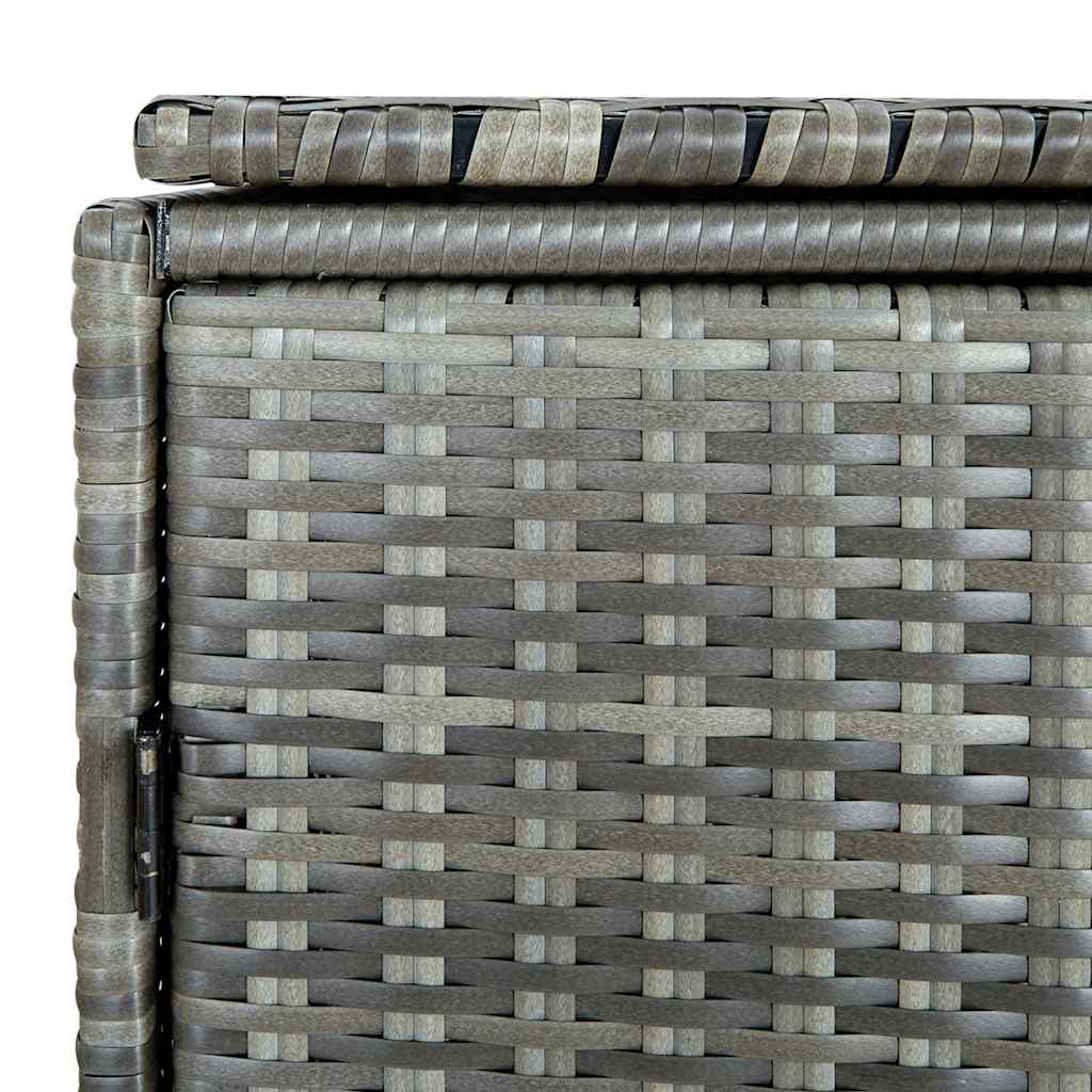 Skraldespand til 2 tons polyrattan antracit 148×77×111 cm
