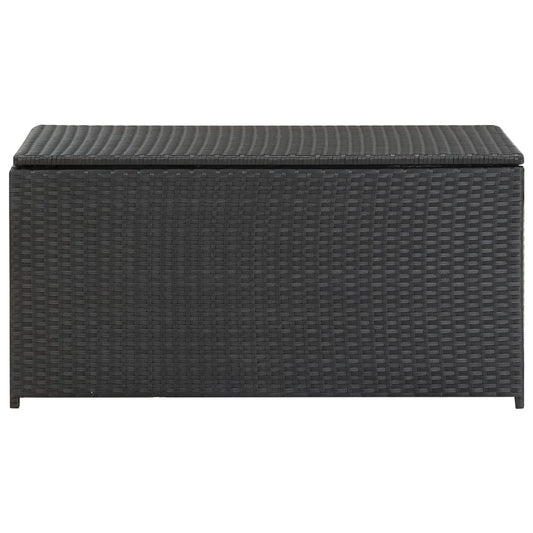 Havekasse Poly Rattan 100x50x50 cm Sort