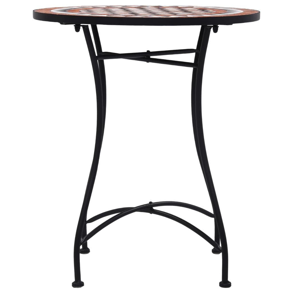 Bistrotisch Mosaik Keramik Braun 60 cm