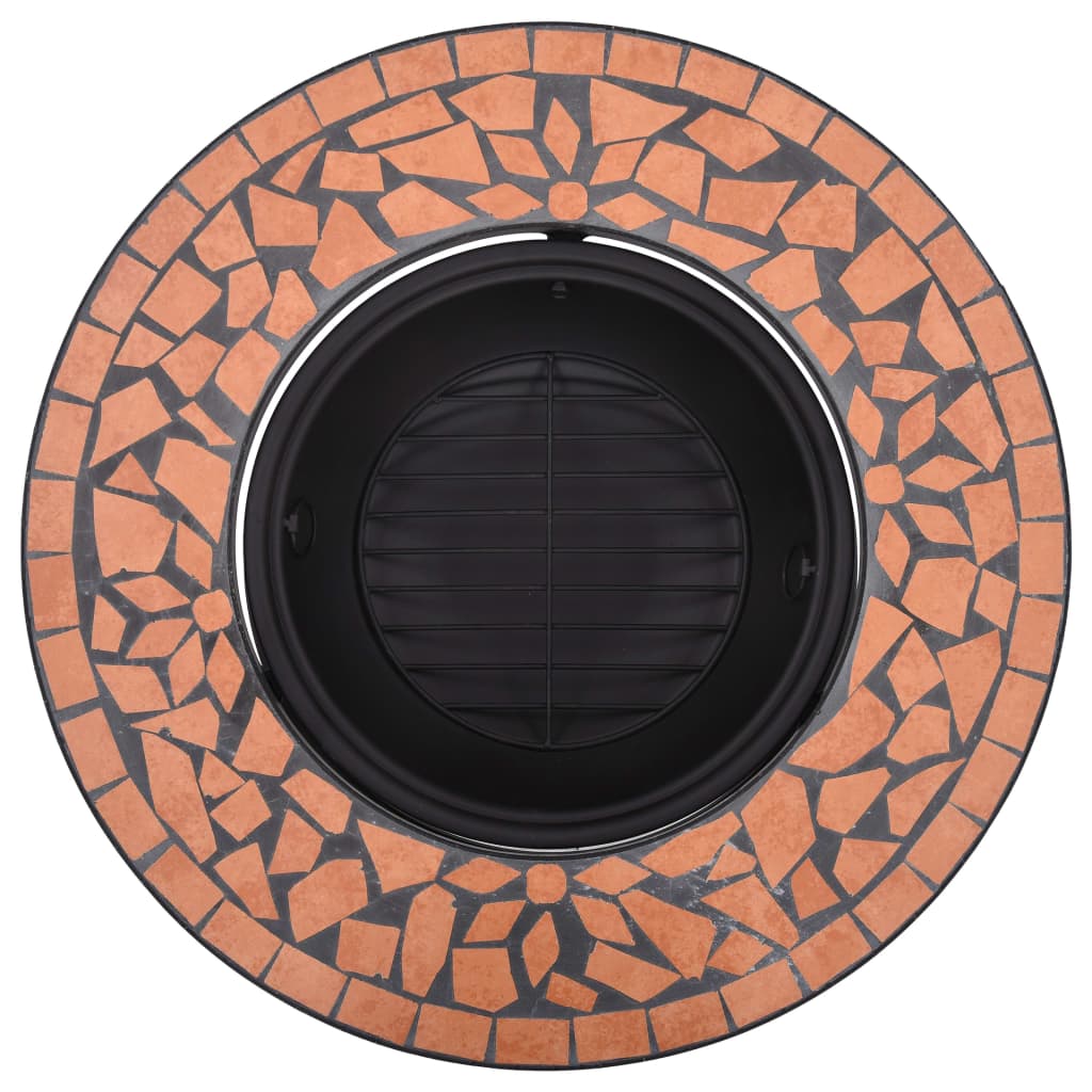 Pejs Mosaik Keramik Terracotta 68 cm