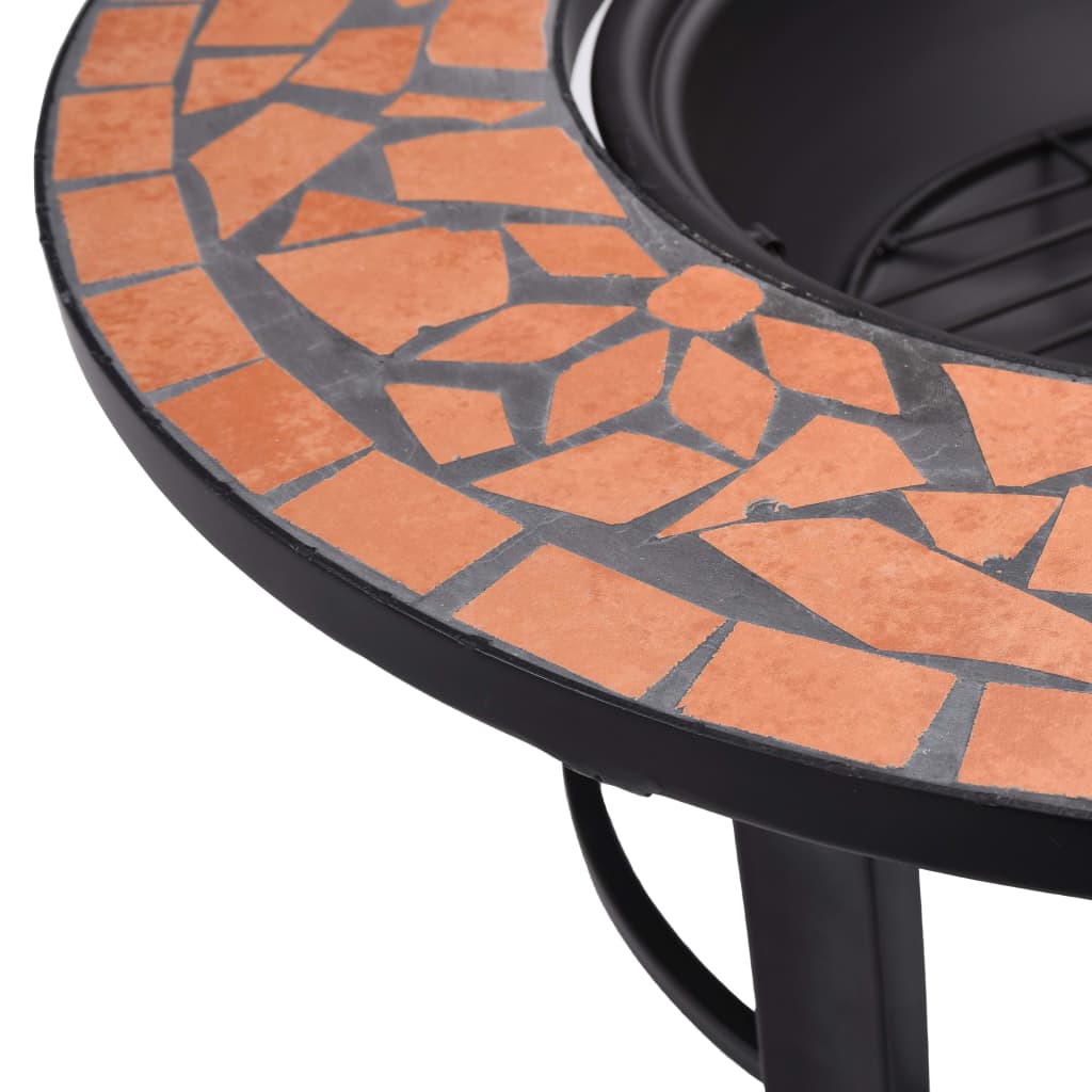 Pejs Mosaik Keramik Terracotta 68 cm