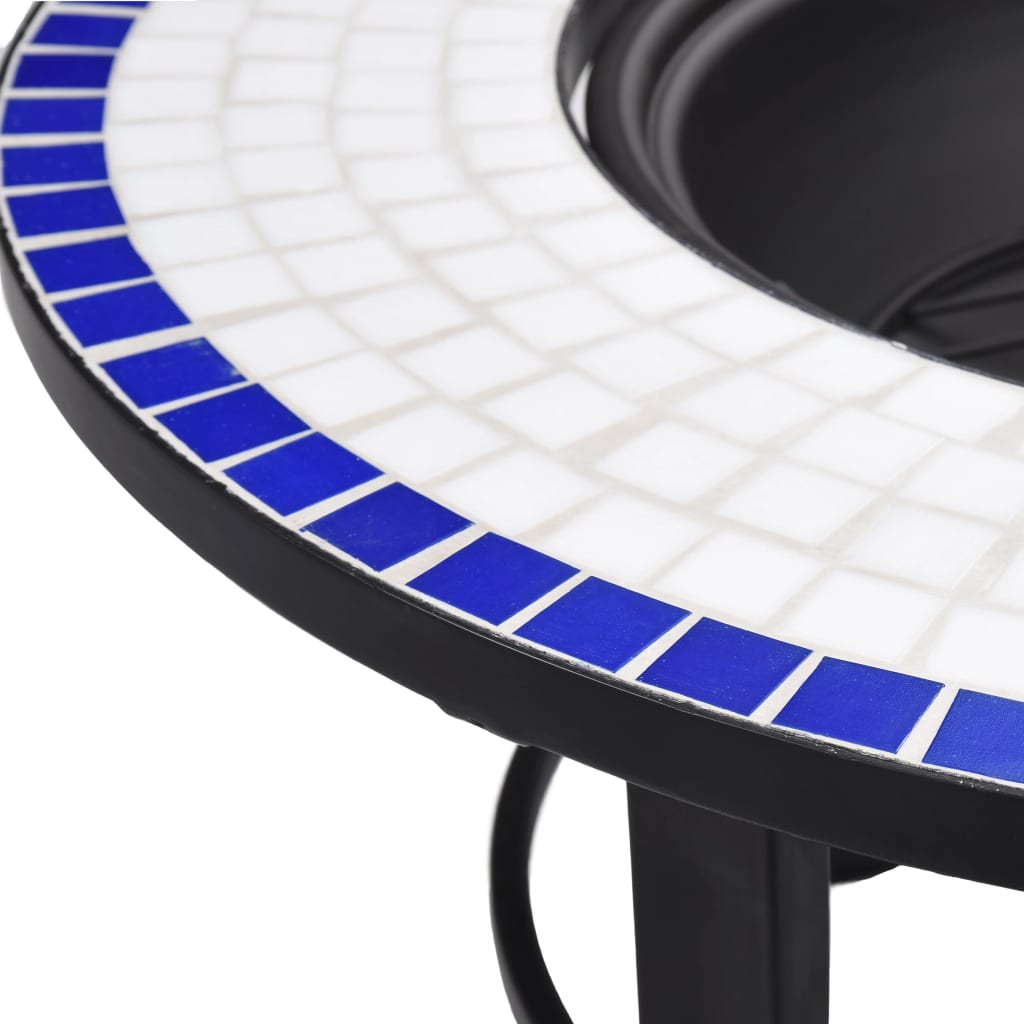 Pejs Mosaik Keramik Blå og Hvid 68 cm
