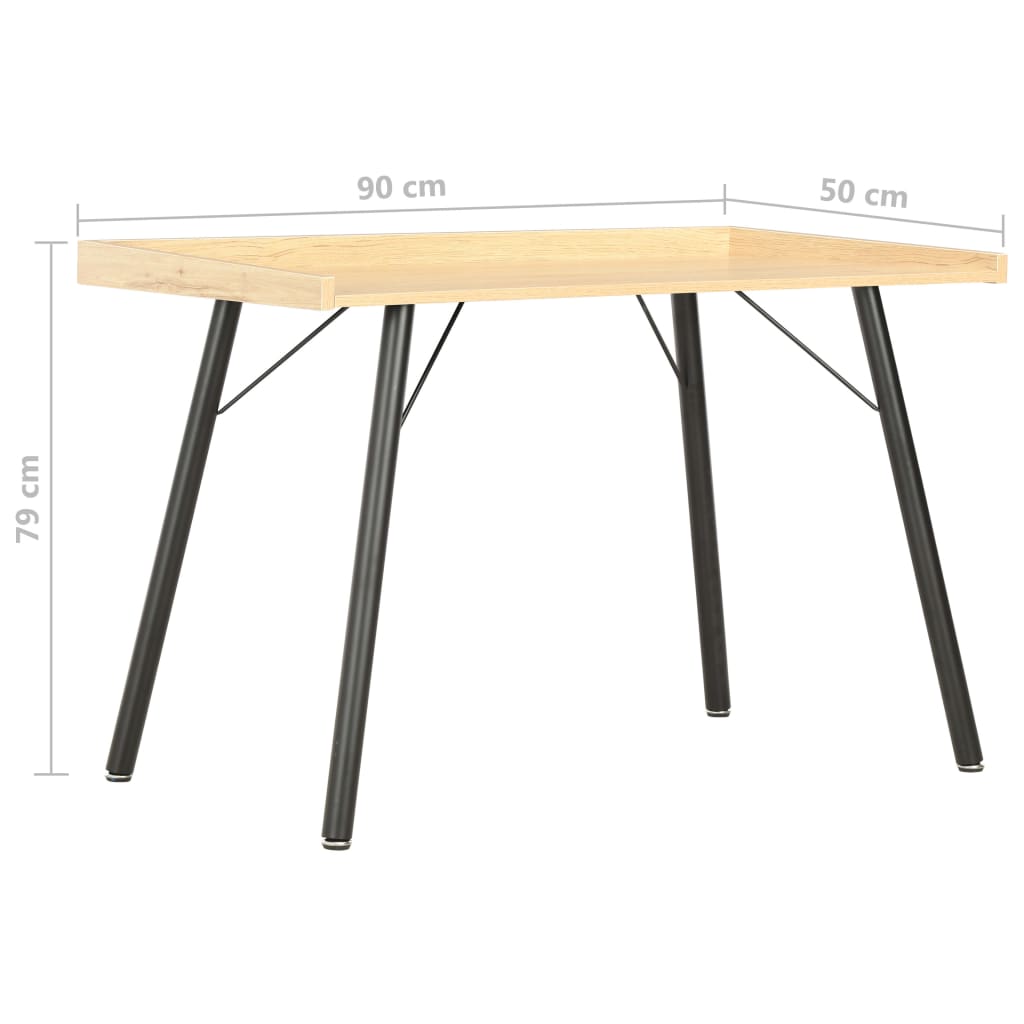 Skrivebord Eg 90×50×79 cm