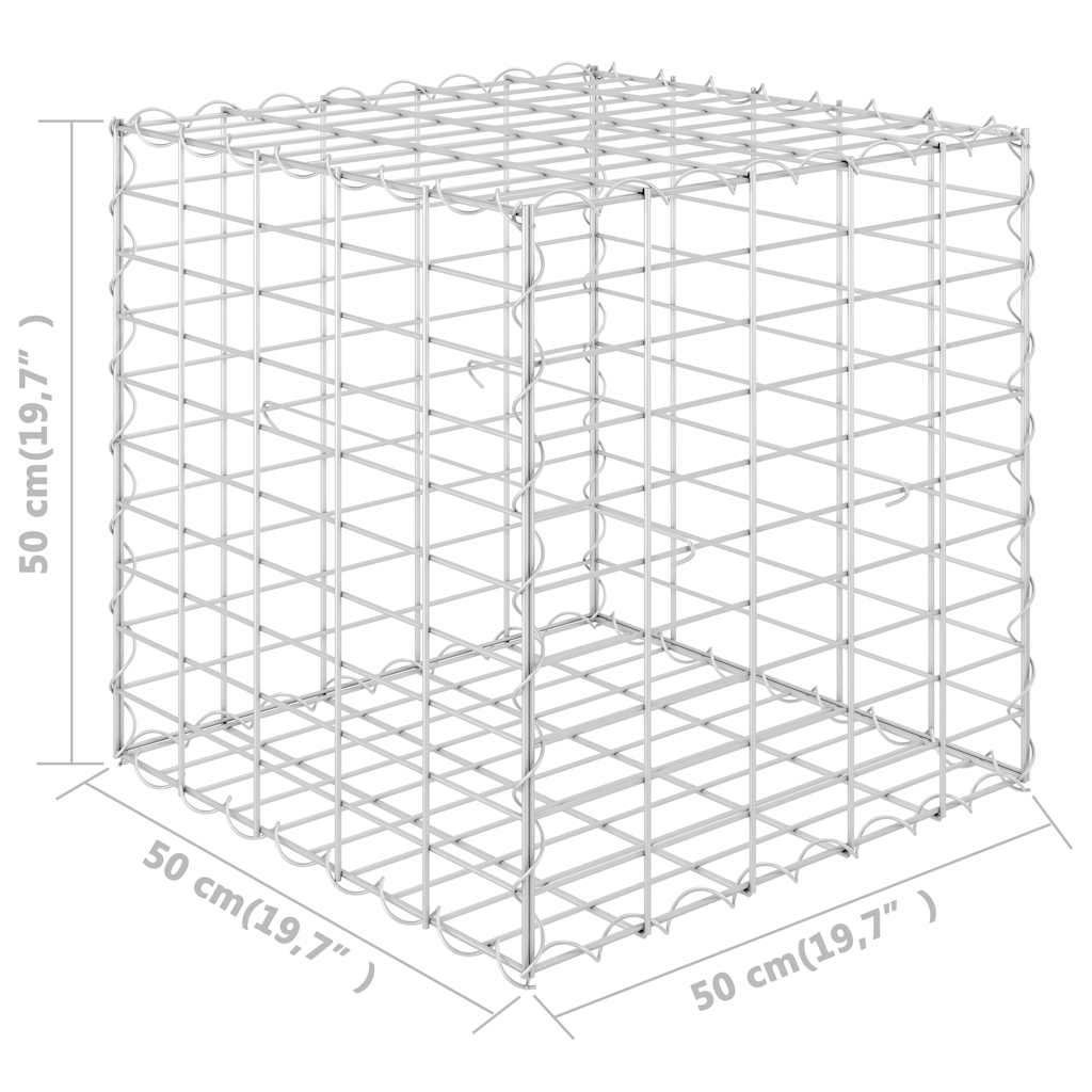 Cube Gabion Højseng Ståltråd 50x50x50 cm