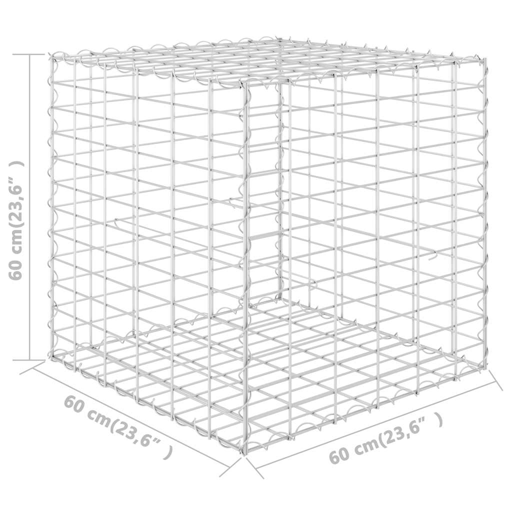 Cube Gabion Højseng Ståltråd 60x60x60 cm