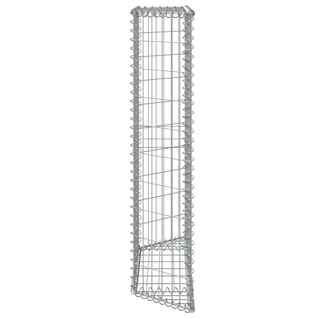 Gabionen-Hochbeet Trapezform Verzinkter Stahl 100x20x100 cm