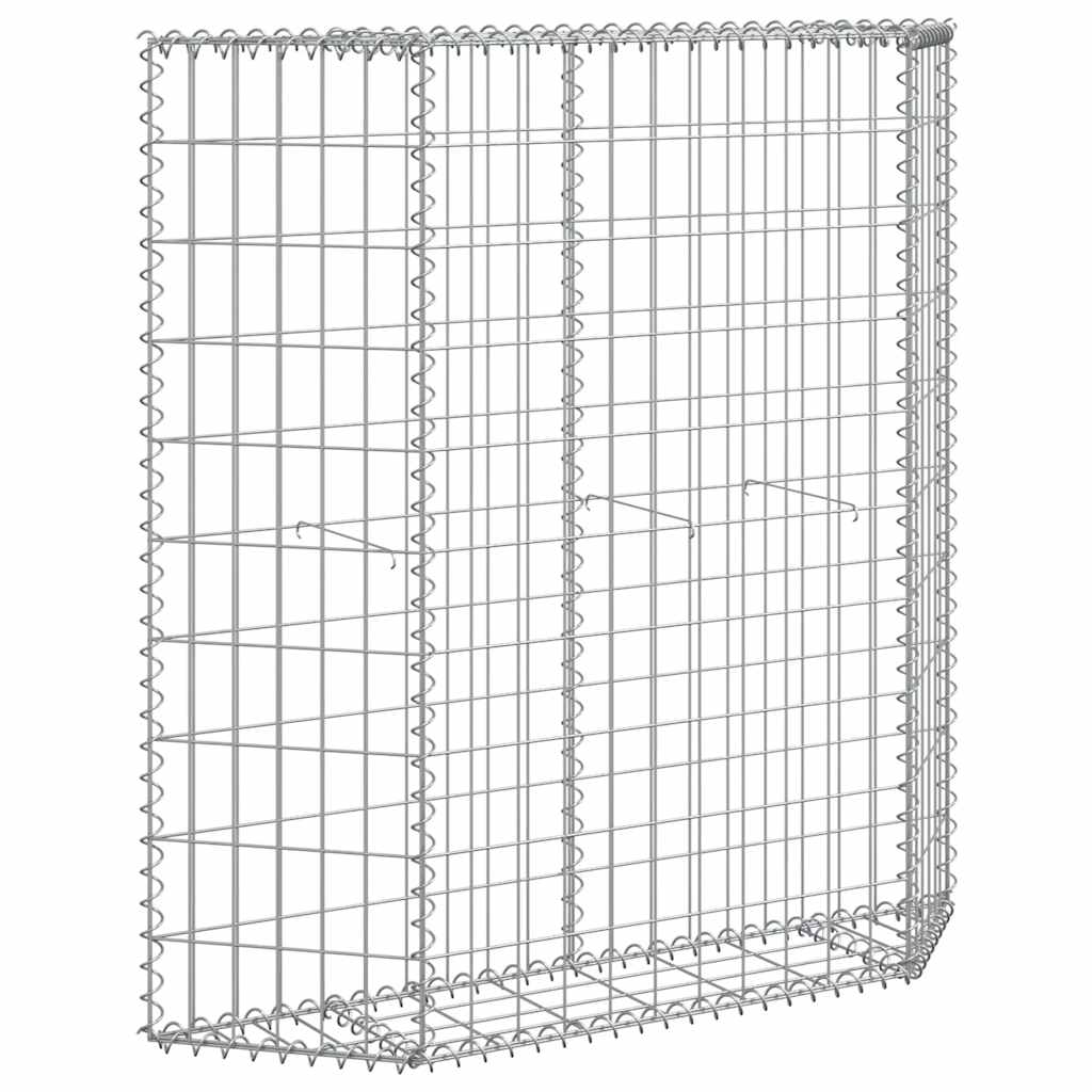 Gabionen-Hochbeet Trapezform Verzinkter Stahl 100x20x100 cm