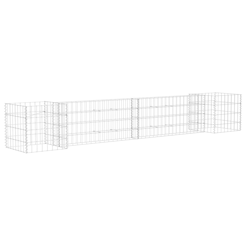 H-formet Gabion Plantekurv Ståltråd 260x40x40 cm