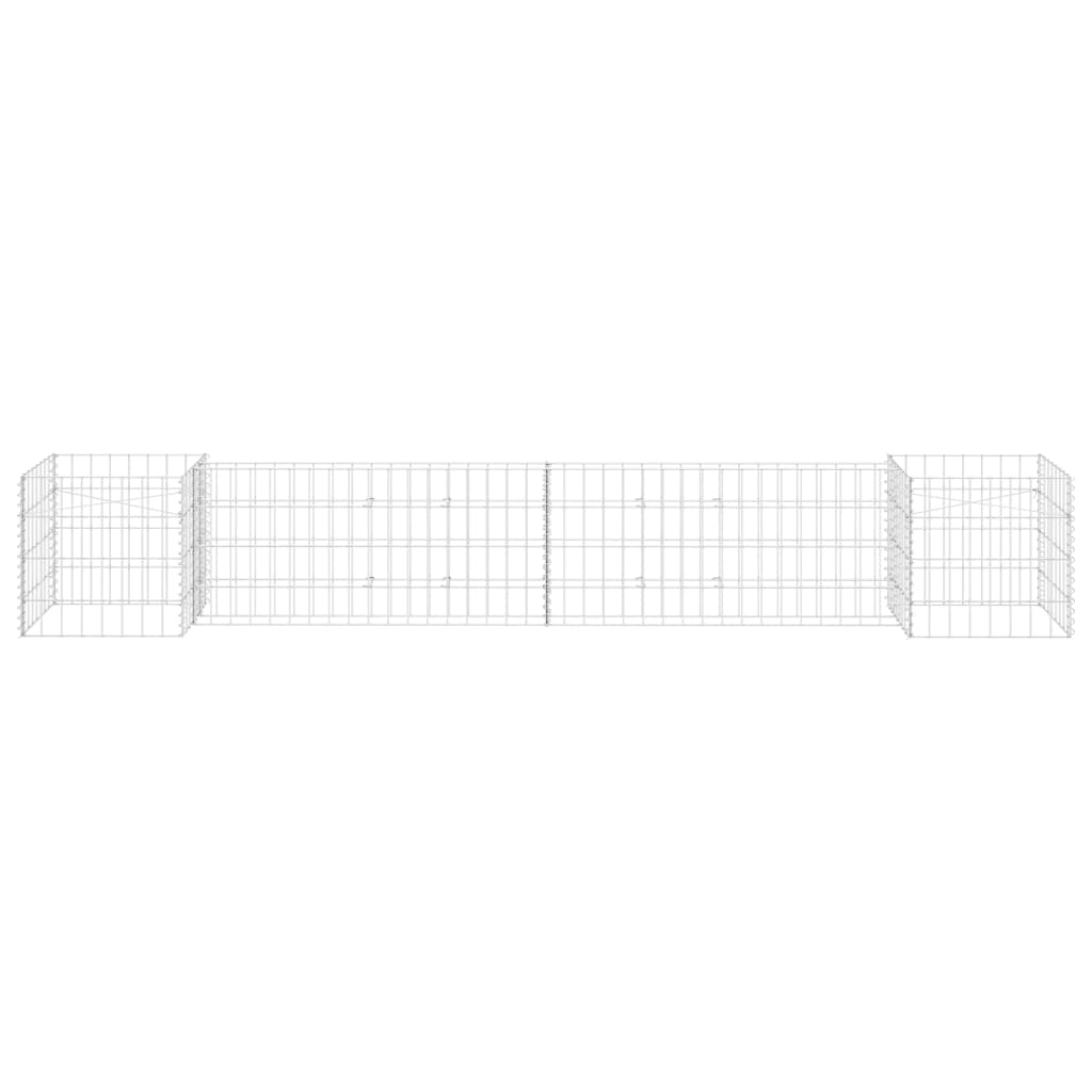H-formet Gabion Plantekurv Ståltråd 260x40x40 cm