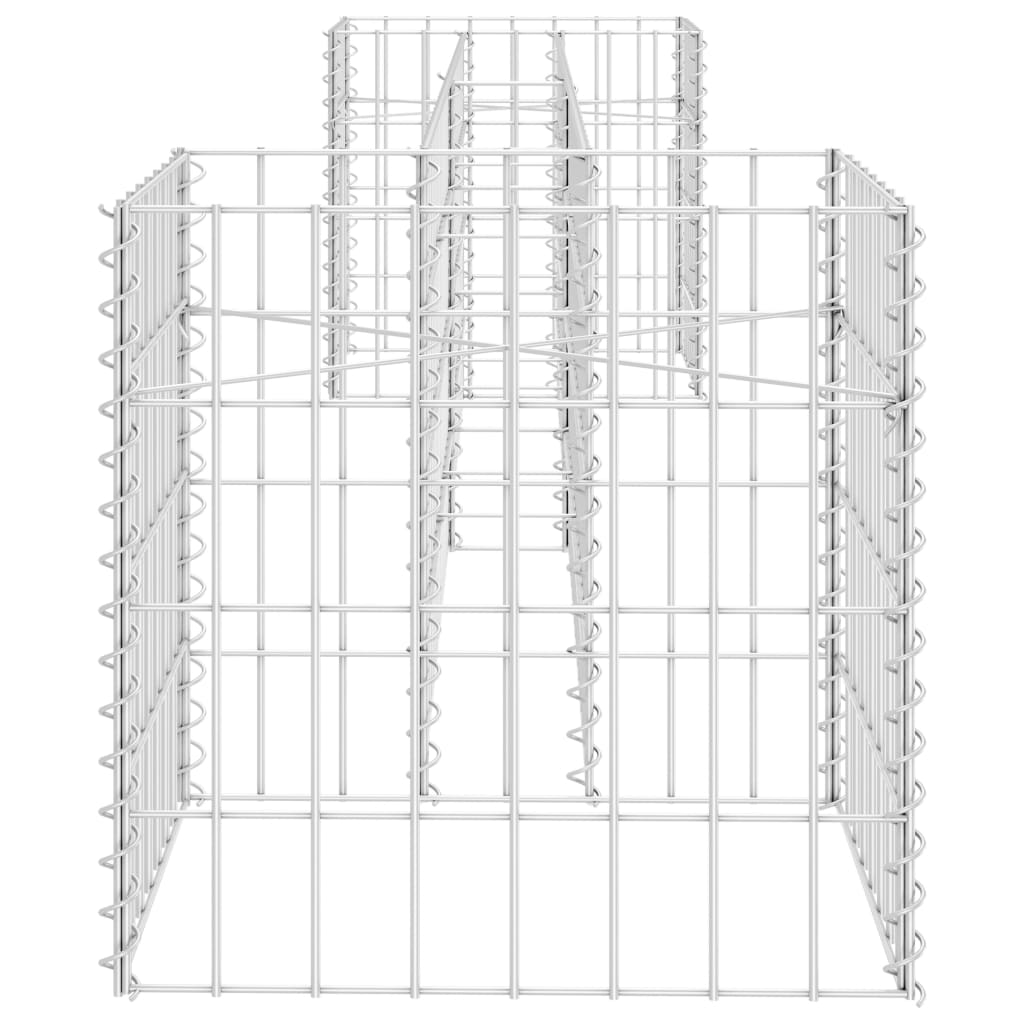H-formet Gabion Plantekurv Ståltråd 260x40x40 cm