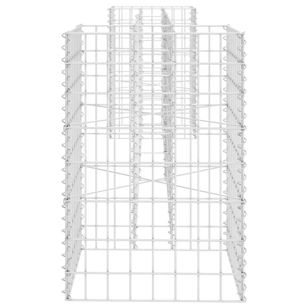 H-formet Gabion Plantekurv Ståltråd 260x40x60 cm