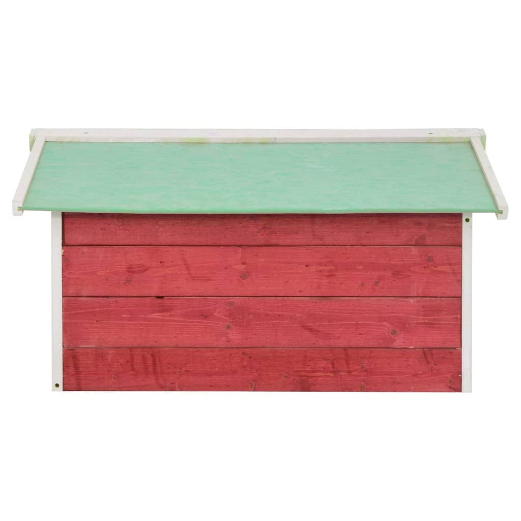 Roboter-Rasenmäher Garage 72x87x50 cm Rot Weiß Tannenholz