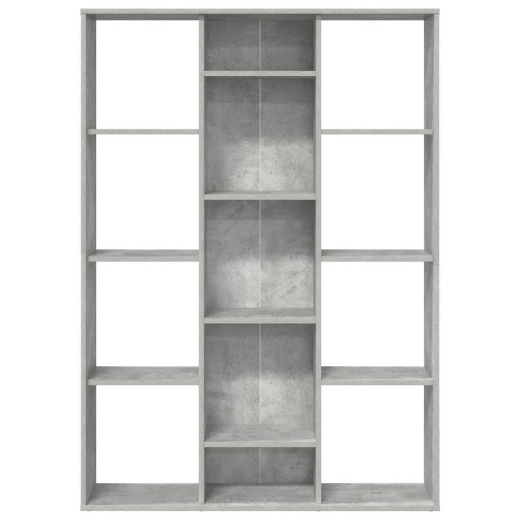 Rumdeler/Bogreol Betongrå 100x24x140 cm Træmateriale