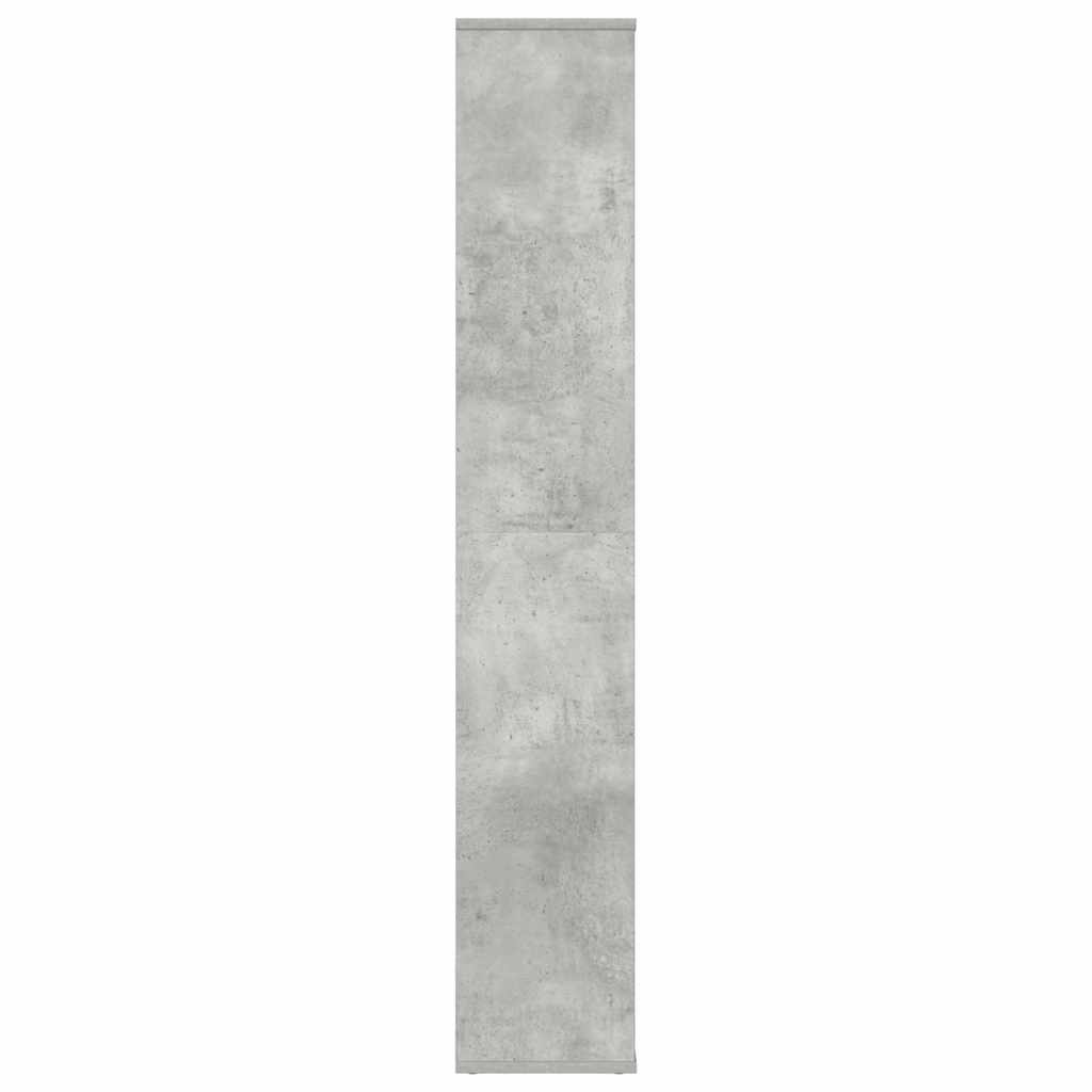 Rumdeler/Bogreol Betongrå 100x24x140 cm Træmateriale