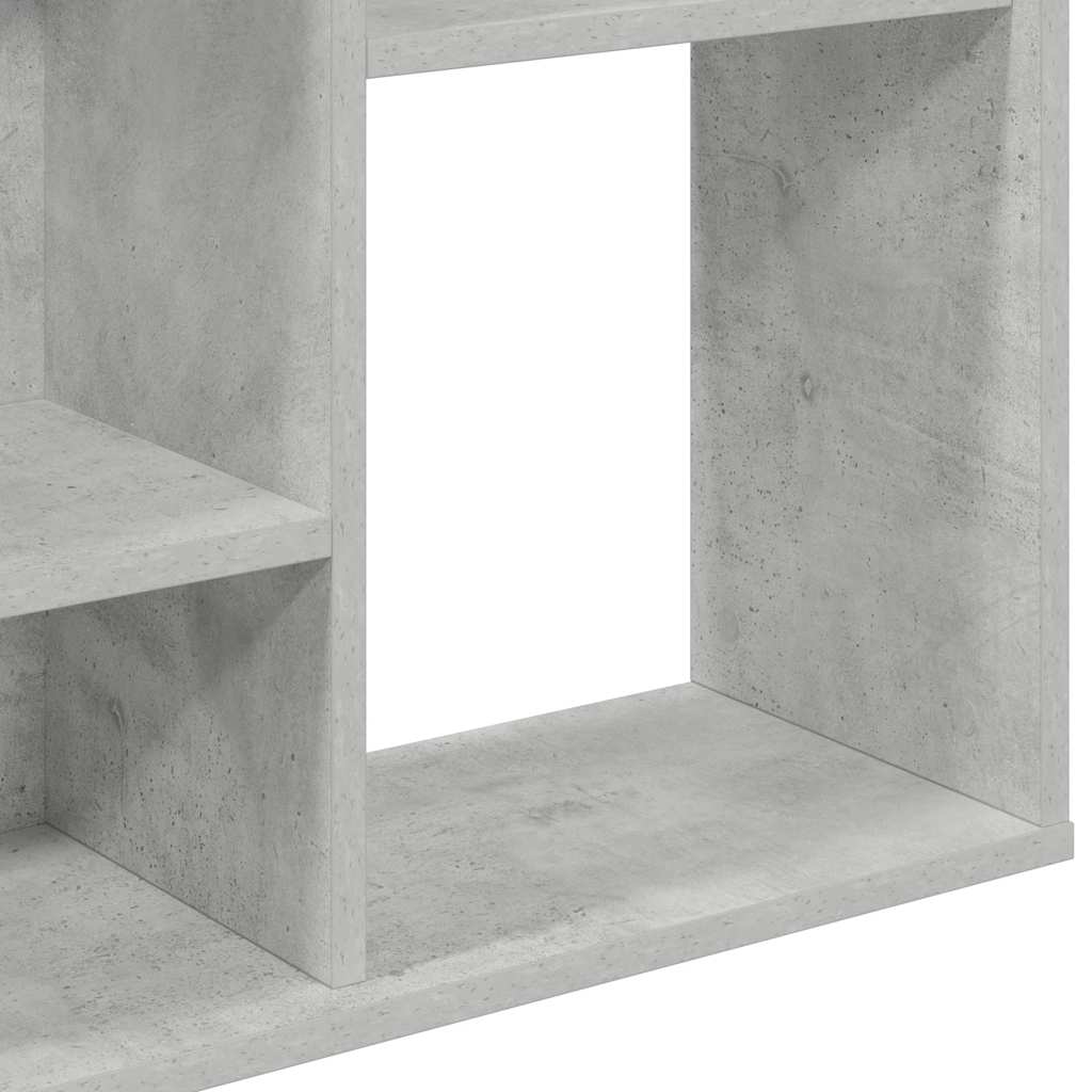 Rumdeler/Bogreol Betongrå 100x24x140 cm Træmateriale