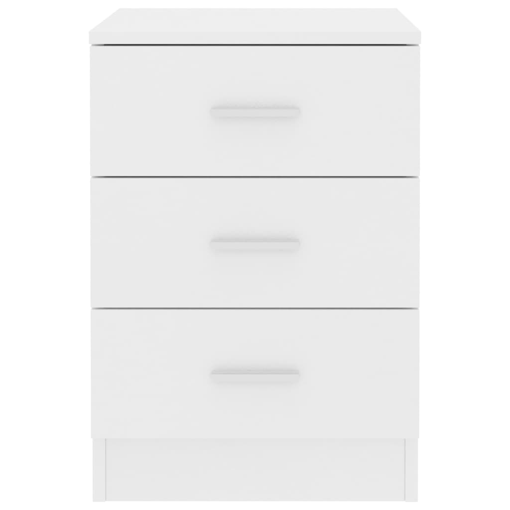 Sengeborde 2 stk Hvidt 38x35x56 cm træmateriale