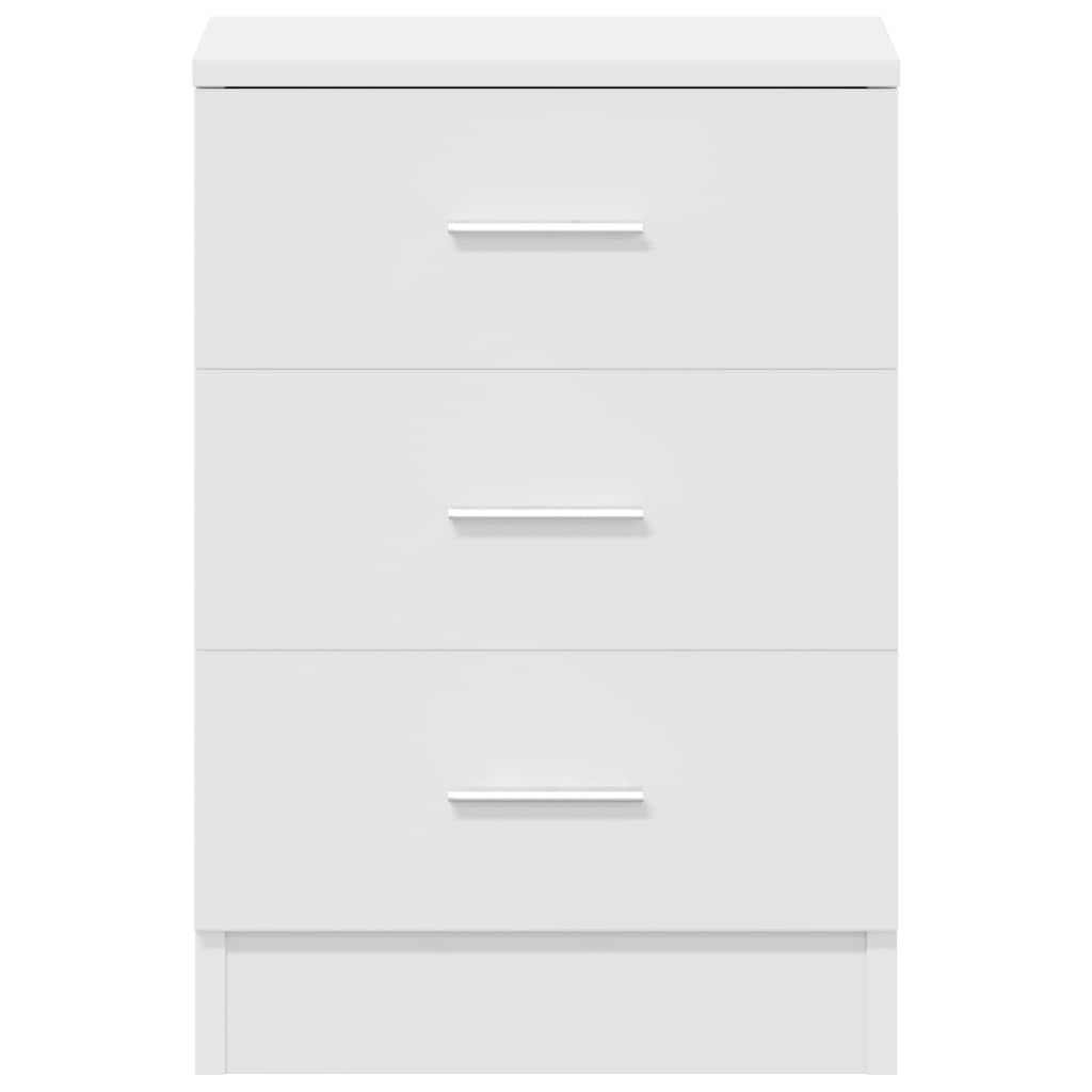 Sengeborde 2 stk Hvidt 38x35x56 cm træmateriale