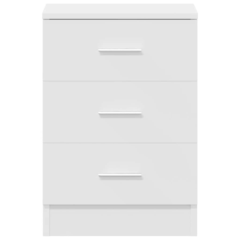 Sengeborde 2 stk Hvidt 38x35x56 cm træmateriale
