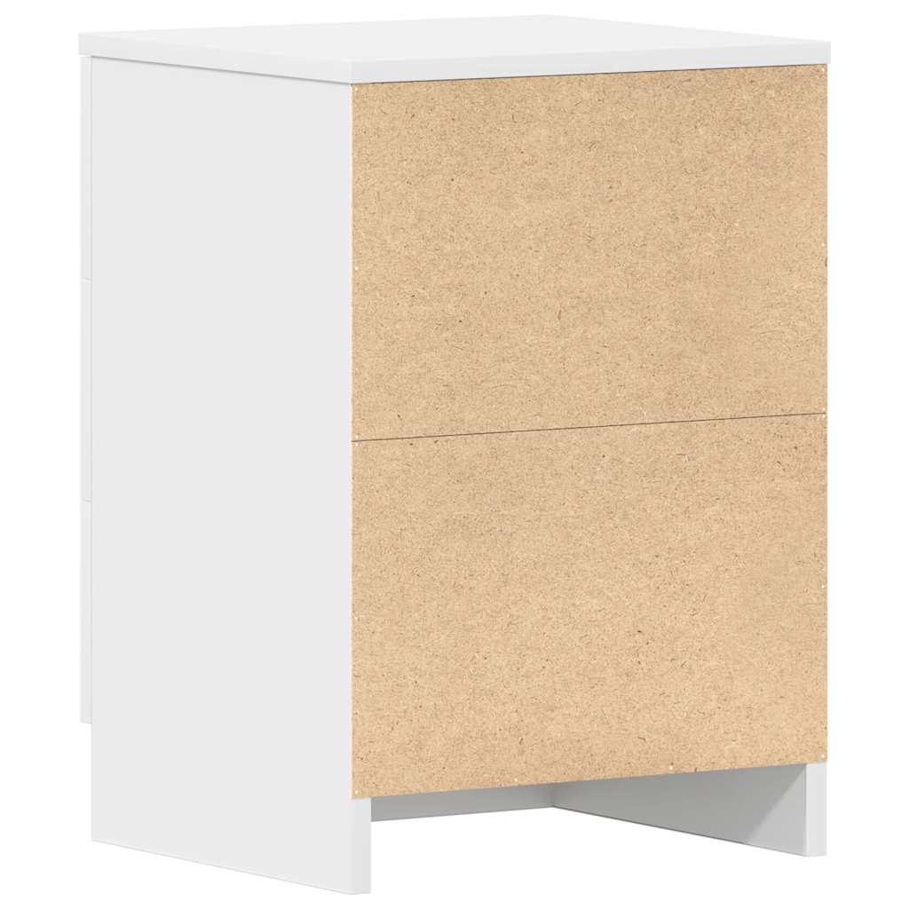 Sengeborde 2 stk Hvidt 38x35x56 cm træmateriale