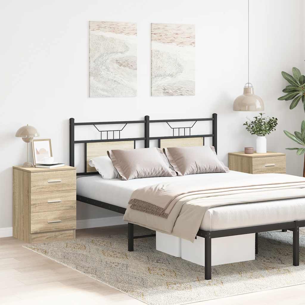 Sengeborde 2 stk Sonoma eg 38x35x56 cm træmateriale