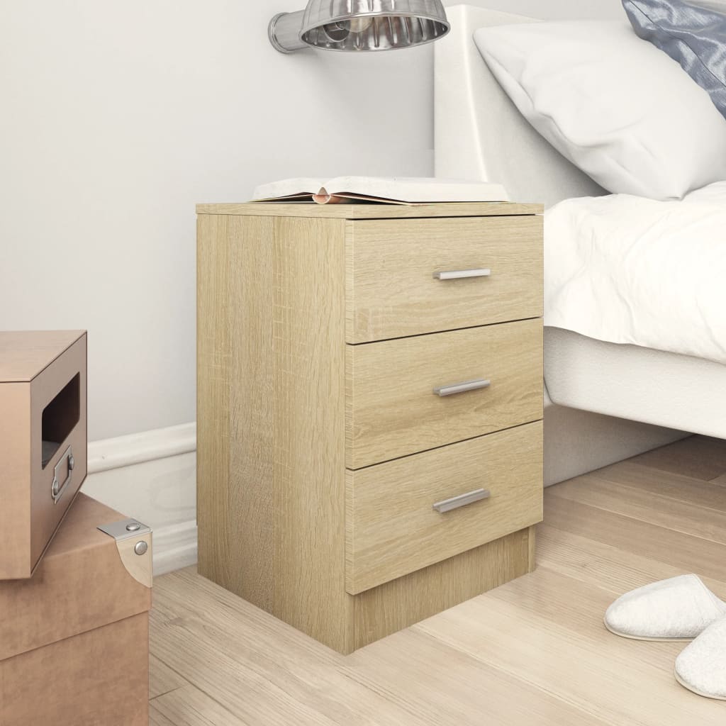 Sengeborde 2 stk Sonoma eg 38x35x56 cm træmateriale