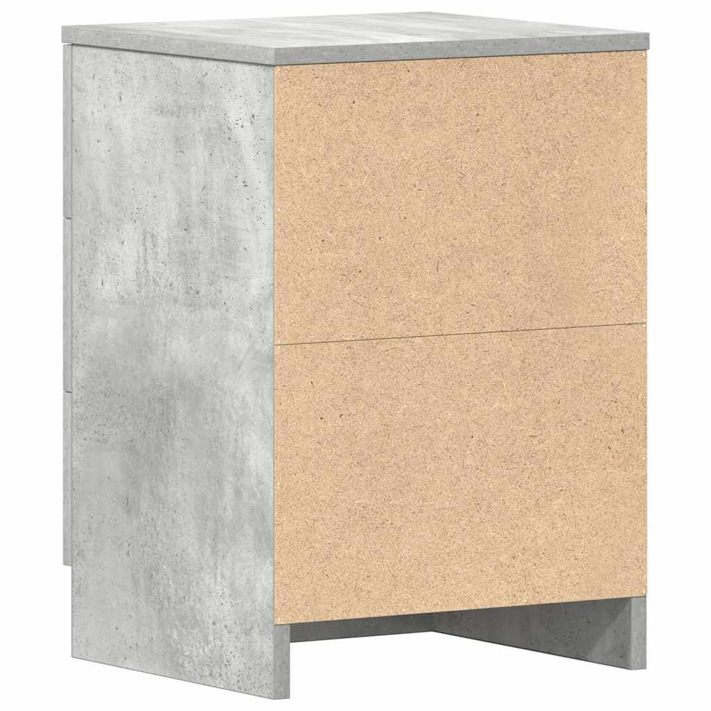 Sengebord betongrå 38x35x56 cm træmateriale