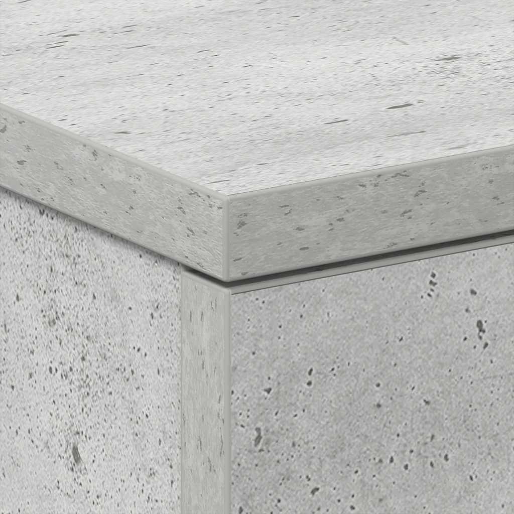 Sengebord betongrå 38x35x56 cm træmateriale