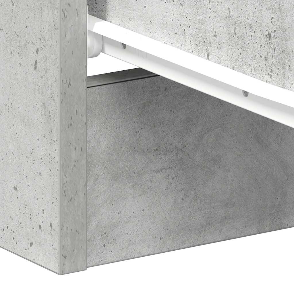 Sengebord betongrå 38x35x56 cm træmateriale