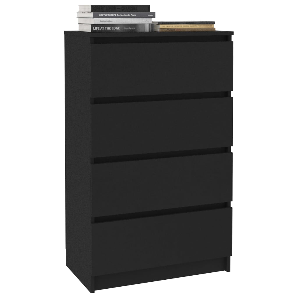 Skænk Sort 60x35x98,5 cm Træ Materiale