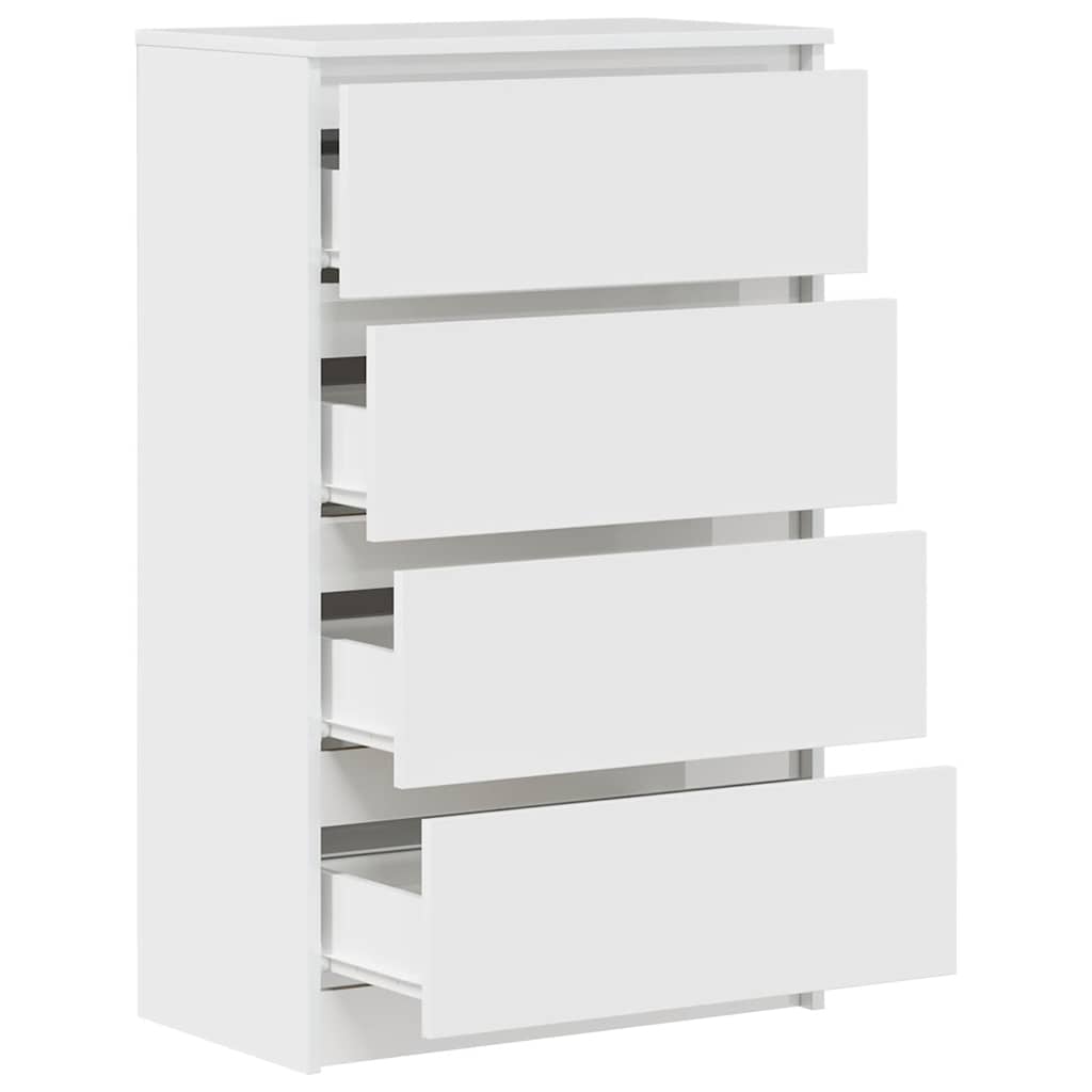 Skænk Højglans Hvid 60x35x98,5 cm Træmateriale