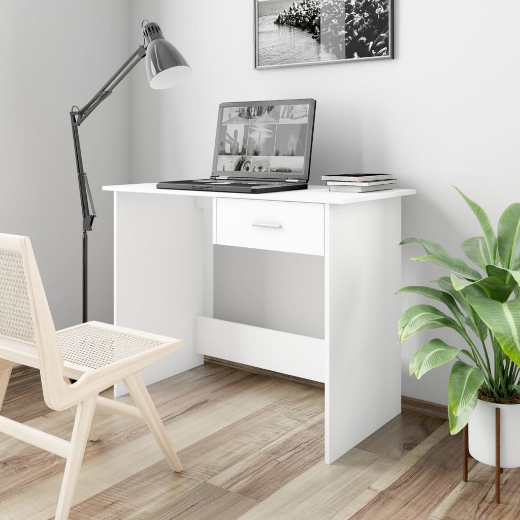 Skrivebord Hvid 100x50x76 cm Træmateriale
