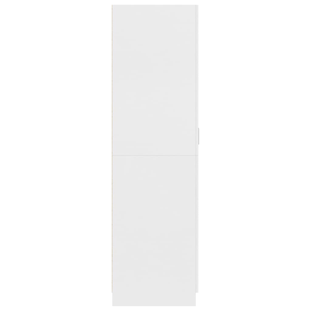 Garderobe Hvid 80x52x180 cm Træ Materiale