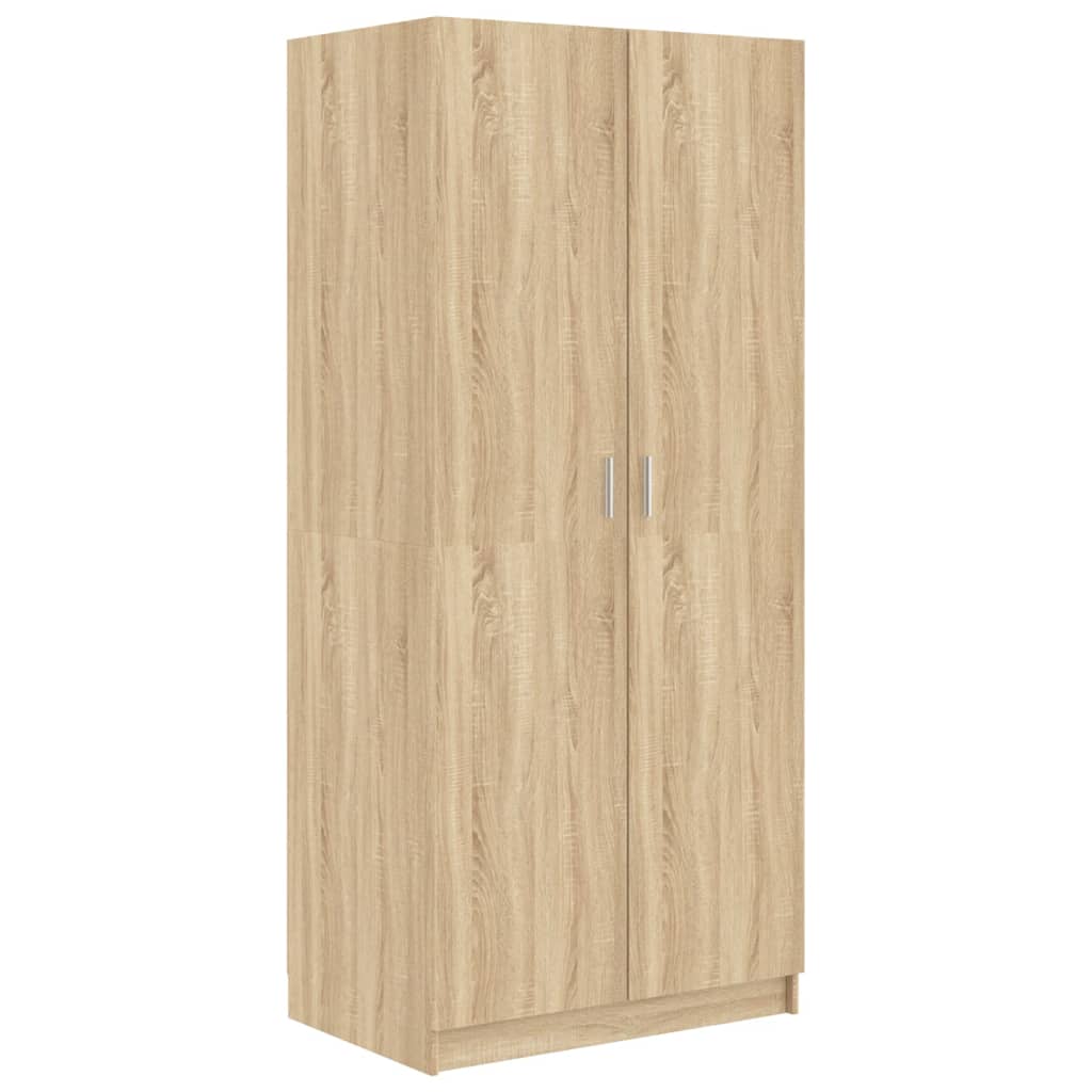 Garderobeskab Sonoma Eg 80x52x180 cm Træmateriale
