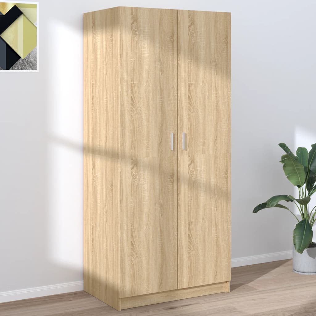 Garderobeskab Sonoma Eg 80x52x180 cm Træmateriale