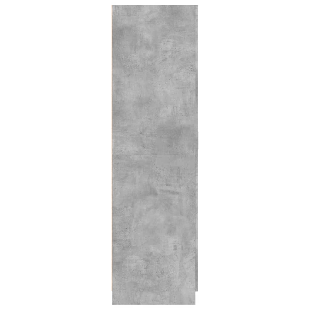 Garderobe Beton Grå 80x52x180 cm Træ Materiale