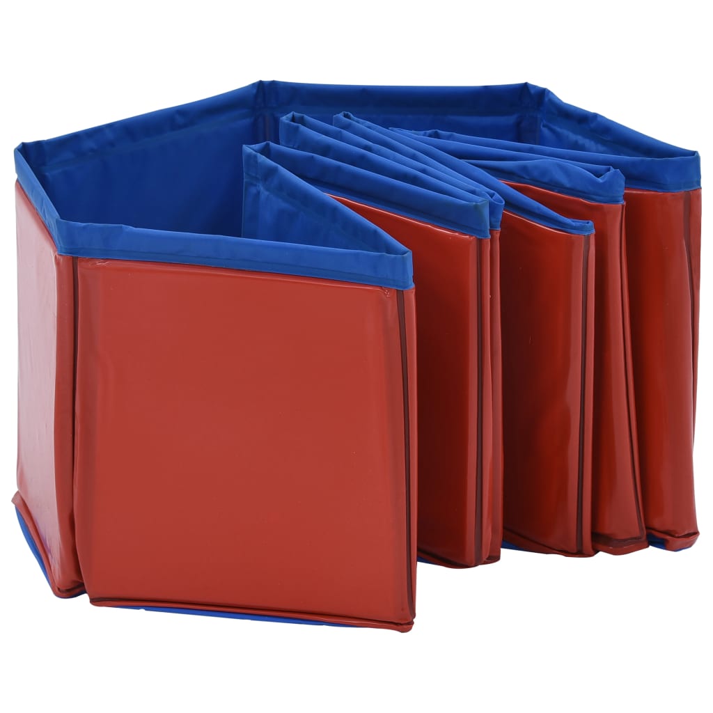 Hundebassin Sammenfoldelig Rød 80×20 cm PVC